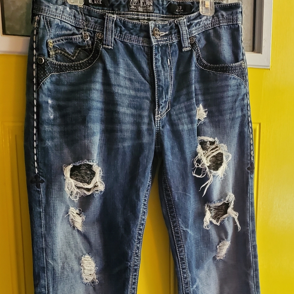 AFFLICTION JEANS MEN'S SZ 33X33 REG
